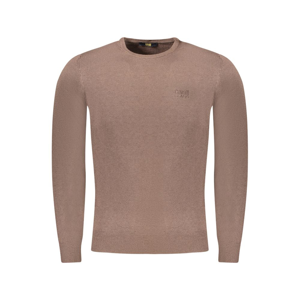 Cavalli Class Men's Brown Viscose Jumper