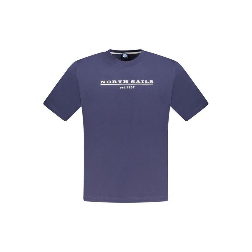 North Sails Blu Baumwoll-T-Shirt für Herren
