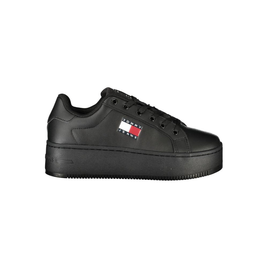Tommy Hilfiger Schwarzer Damen-Sneaker aus Polyurethan