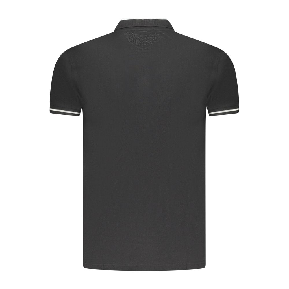 Cavalli Class Men's Black Cotton Polo Shirt