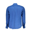 La Martina Blaues Leinenhemd