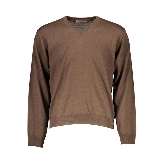 Romeo Gigli Brauner Pullover aus Wolle für Männer