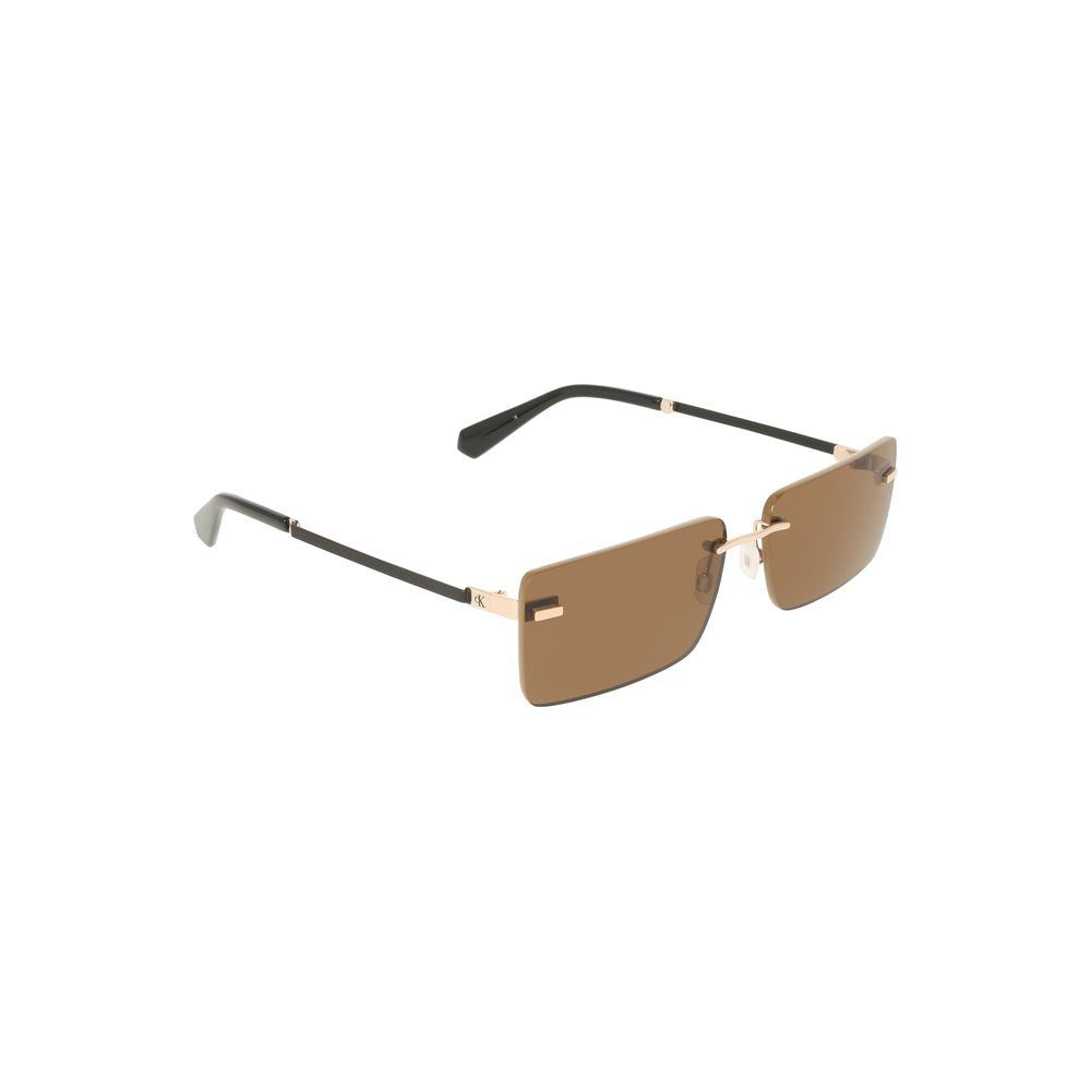 Calvin Klein Beige Metall-Sonnenbrille