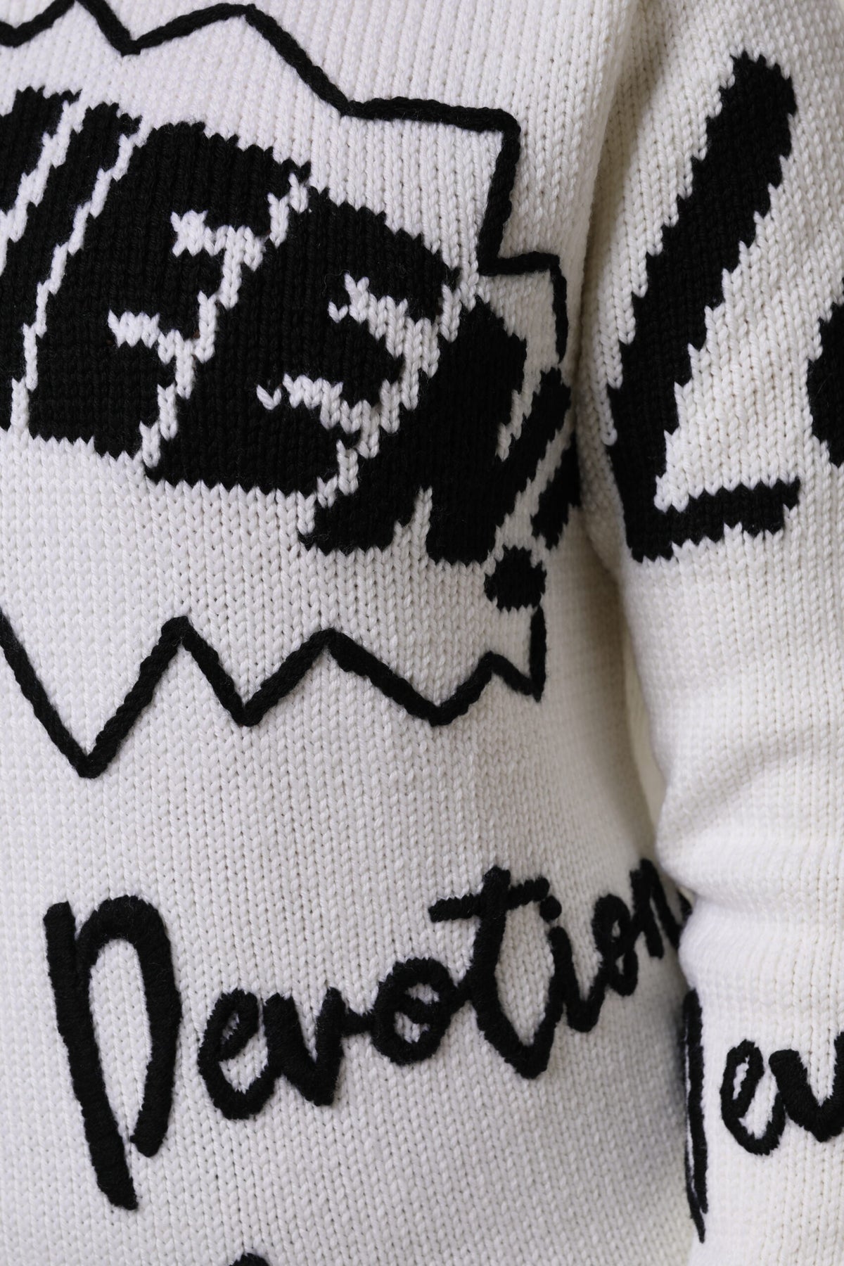 Dolce & Gabbana White Crew-Neck Wool Sweater