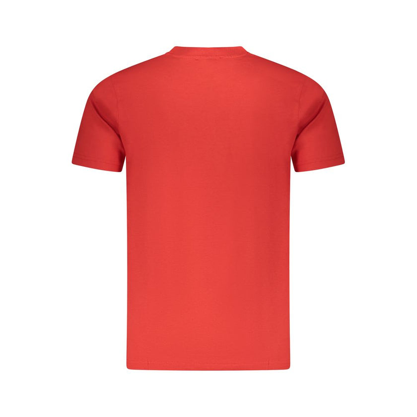 Cavalli Class Rotes Baumwoll-T-Shirt für Herren