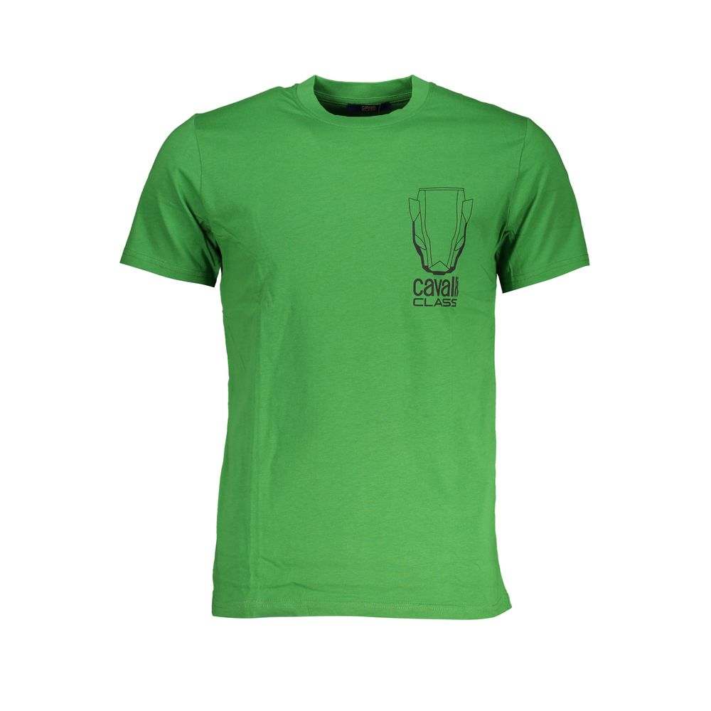 Cavalli Class Men's Green Cotton T-Shirt