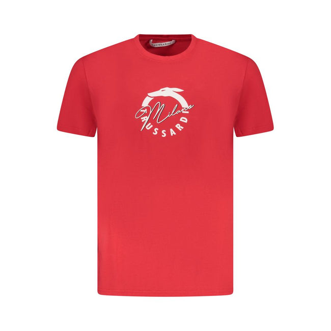 Trussardi Rosso Baumwoll-T-Shirt für Herren