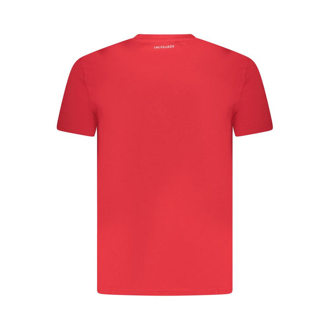 Trussardi Rosso Baumwoll-T-Shirt für Herren