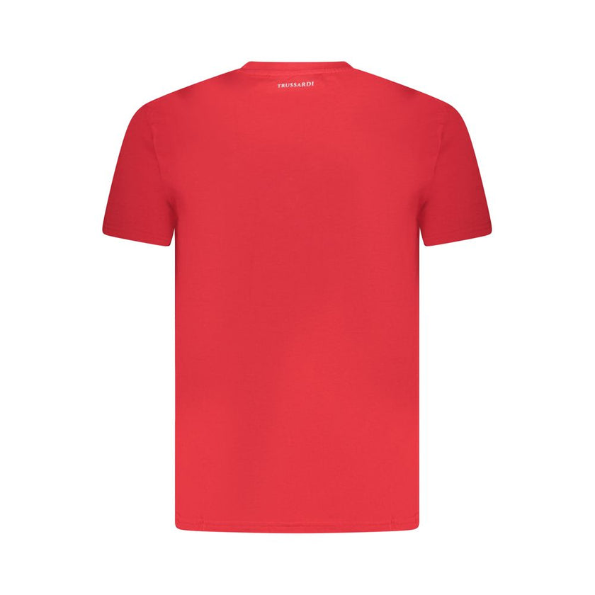 Trussardi Rosso Baumwoll-T-Shirt für Herren