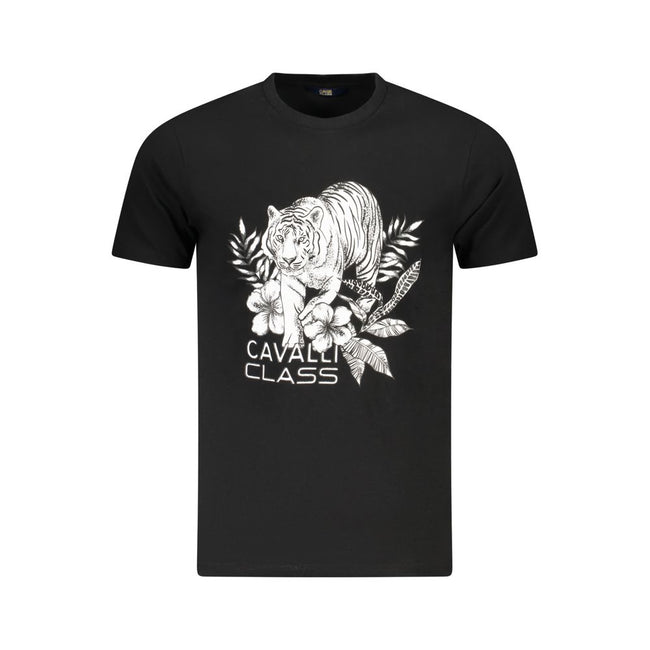 Cavalli Class Nero Baumwoll-T-Shirt für Herren