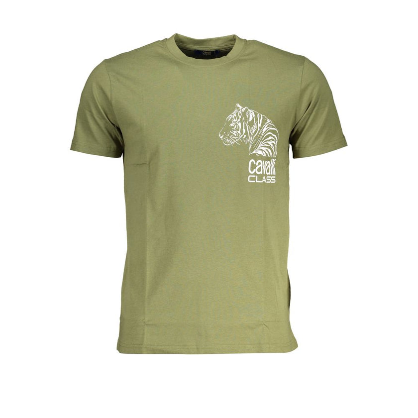 Cavalli Class Verde Baumwoll-T-Shirt für Herren