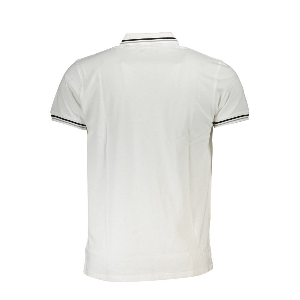 Cavalli Class Men's White Cotton Polo Shirt