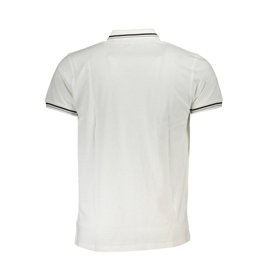 Cavalli Class Men's White Cotton Polo Shirt
