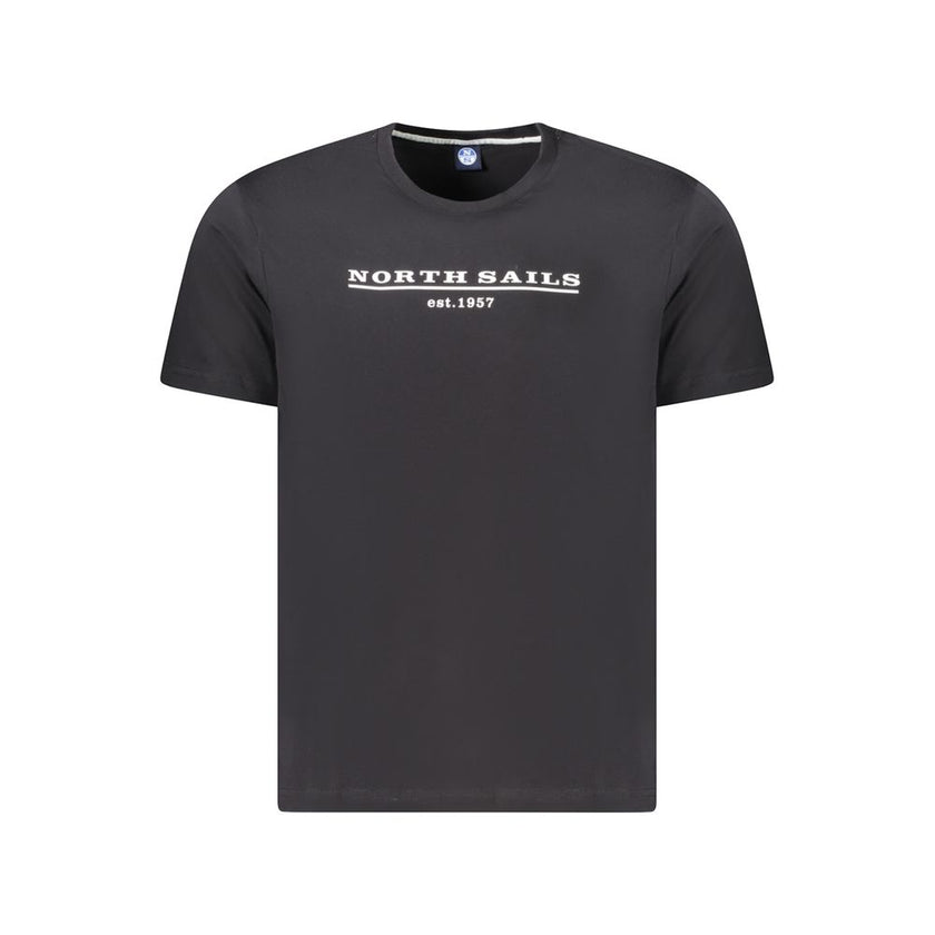 North Sails Schwarzes Baumwoll-T-Shirt für Herren