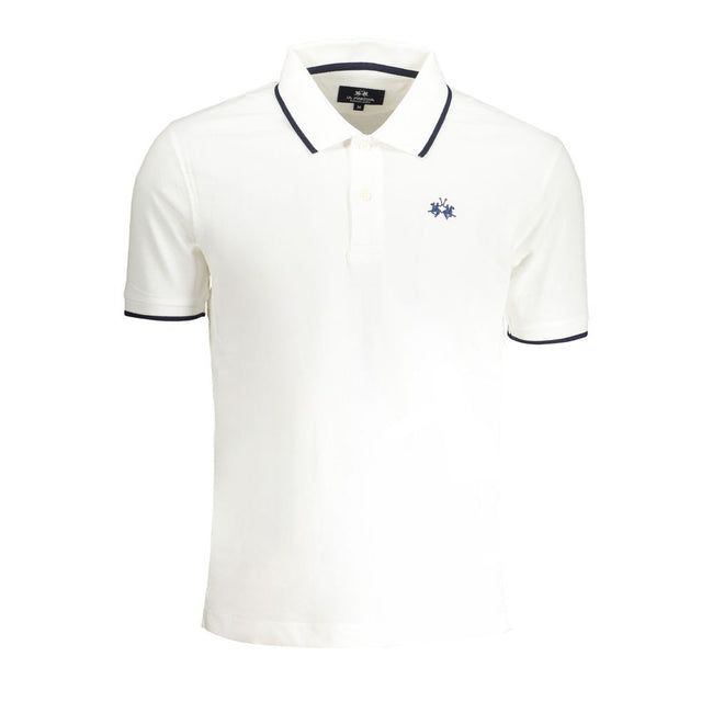La Martina Weißes Herren-Poloshirt aus Baumwolle
