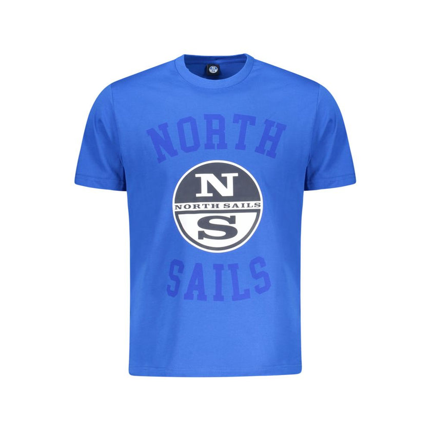 North Sails Blaues Baumwoll-T-Shirt für Herren