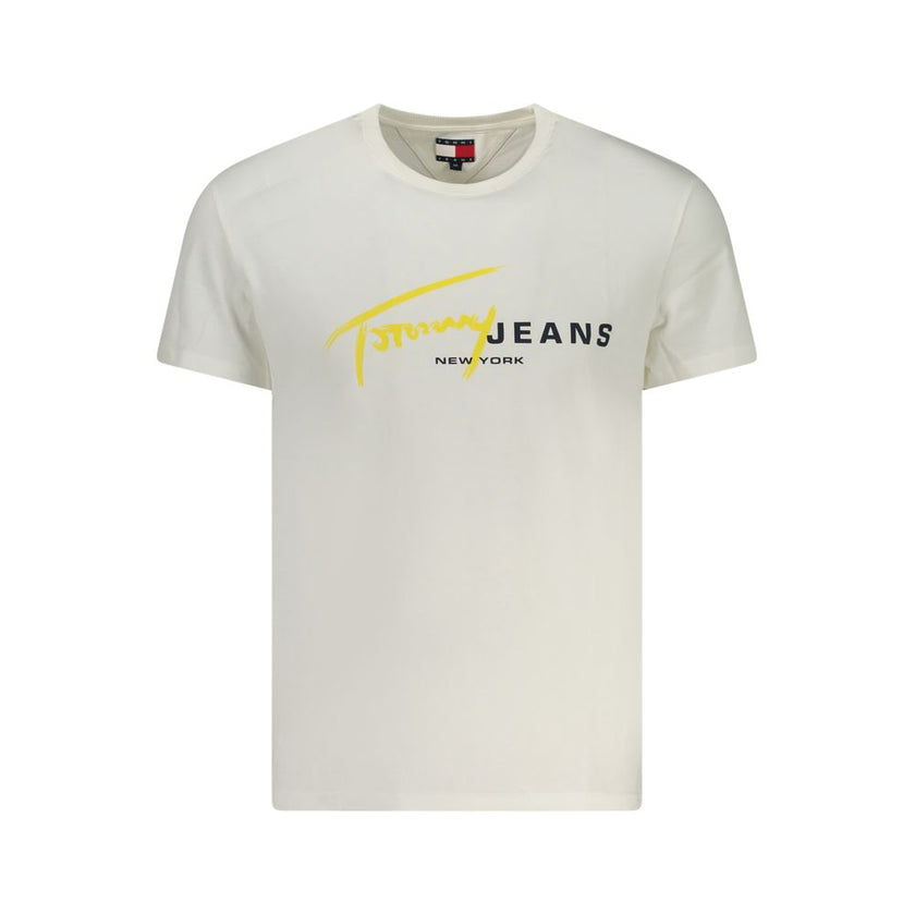 Tommy Hilfiger Weißes Herren-T-Shirt aus Baumwolle