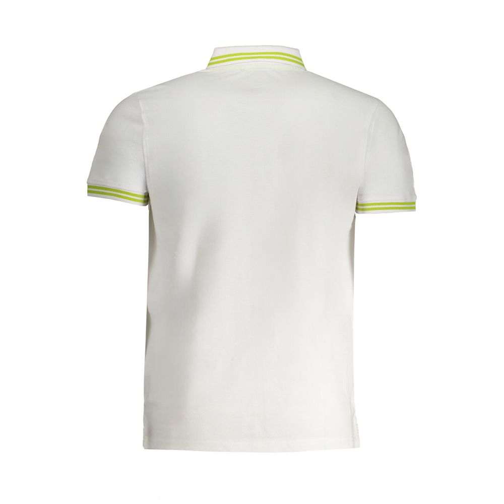 Cavalli Class Men's White Cotton Polo Shirt