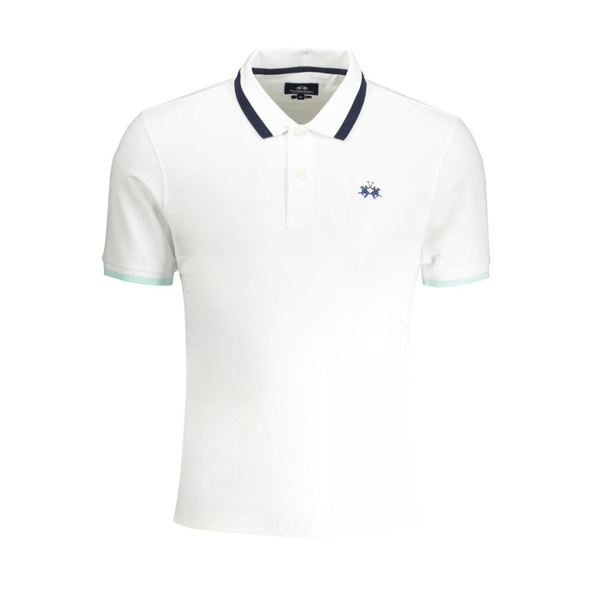 La Martina Weißes Herren-Poloshirt aus Baumwolle