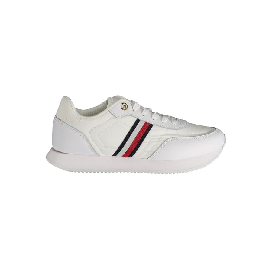 Tommy Hilfiger Women's White Leather Sneakers