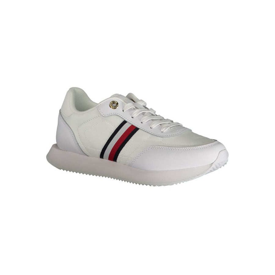 Tommy Hilfiger Women's White Leather Sneakers
