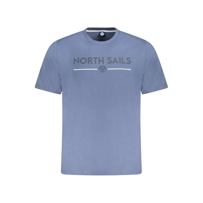 North Sails Blu Baumwoll-T-Shirt für Herren