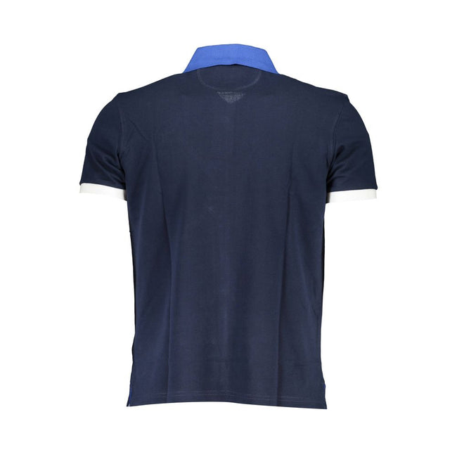 La Martina Blaues Baumwoll-Poloshirt für Herren
