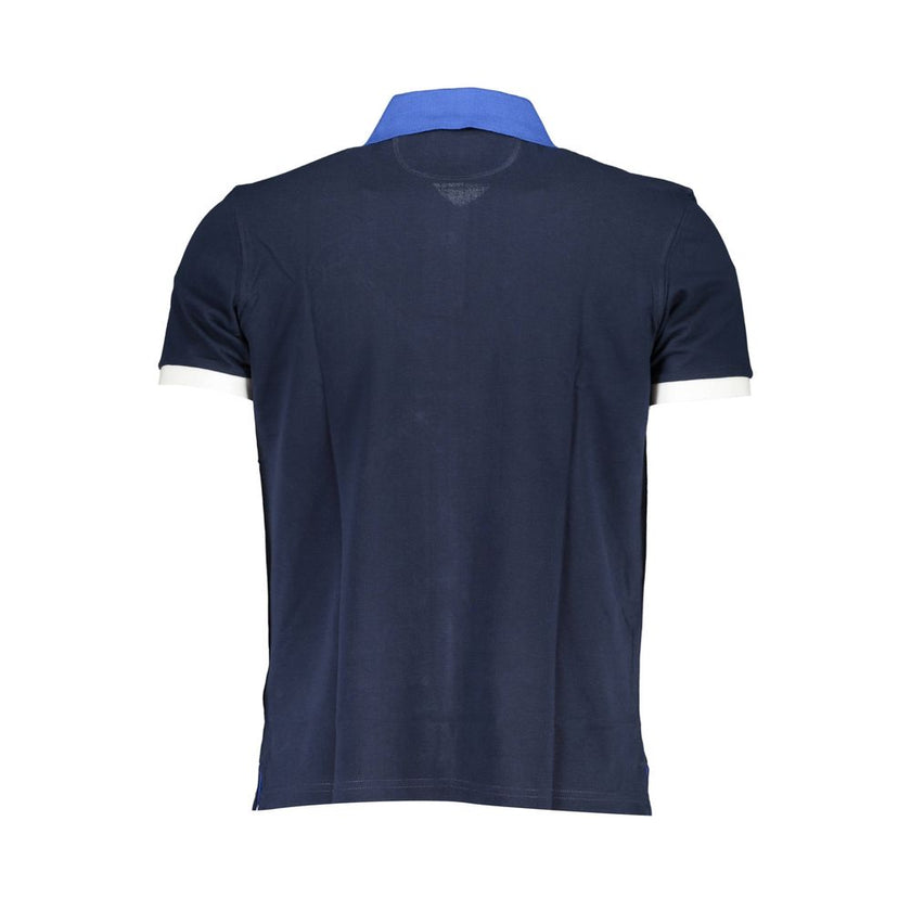 La Martina Blaues Baumwoll-Poloshirt für Herren