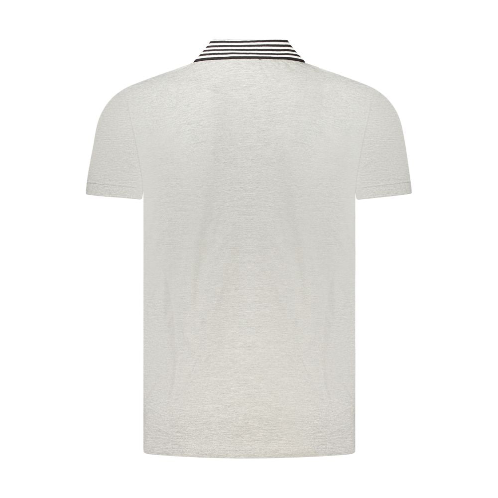 Cavalli Class Grey Cotton Men's Polo Shirt