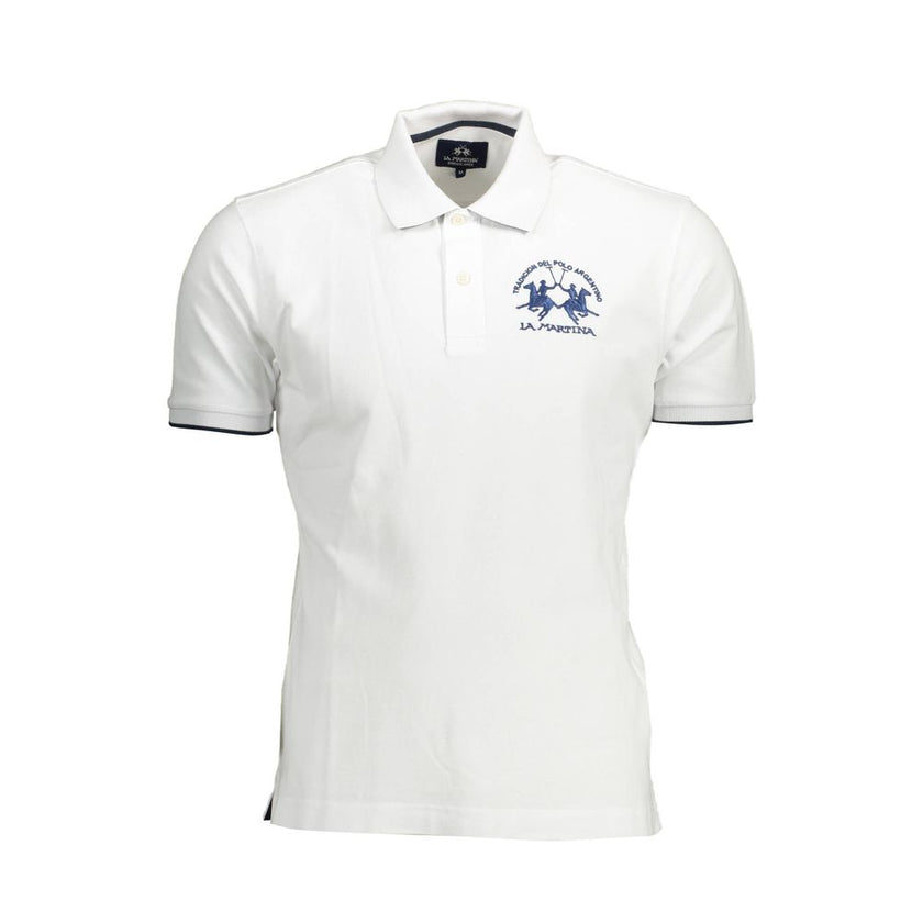 La Martina Weißes Poloshirt aus Baumwolle für Herren