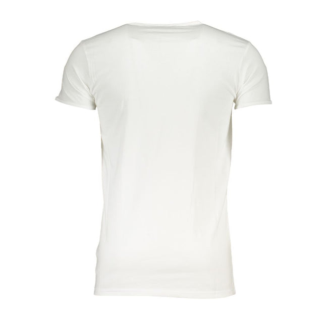 Cavalli Class Weißes Herren-T-Shirt aus Baumwolle