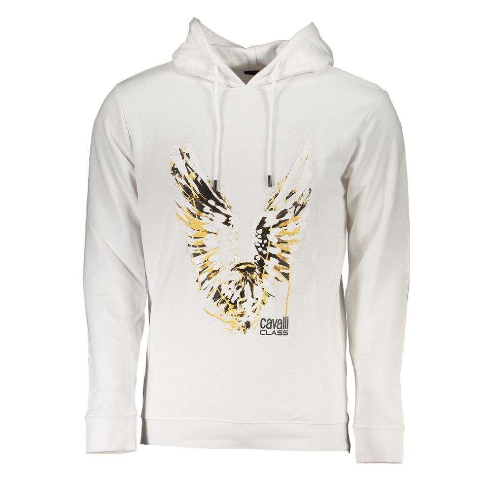 Cavalli Class Cotton Sweater in White