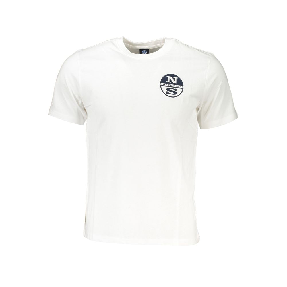 North Sails Bianco Baumwoll-T-Shirt für Herren
