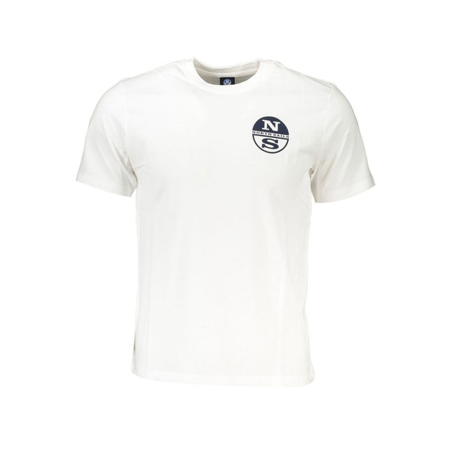 North Sails Bianco Baumwoll-T-Shirt für Herren