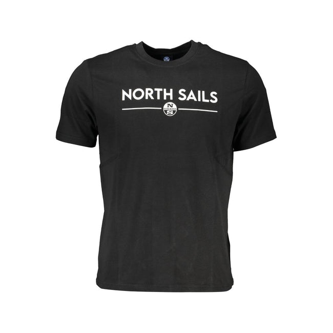 North Sails Schwarzes Baumwoll-T-Shirt für Herren