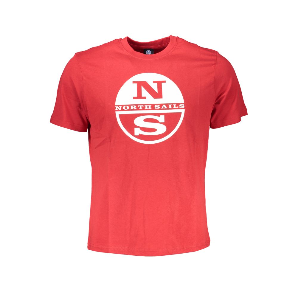 North Sails Rotes Baumwoll-T-Shirt für Herren