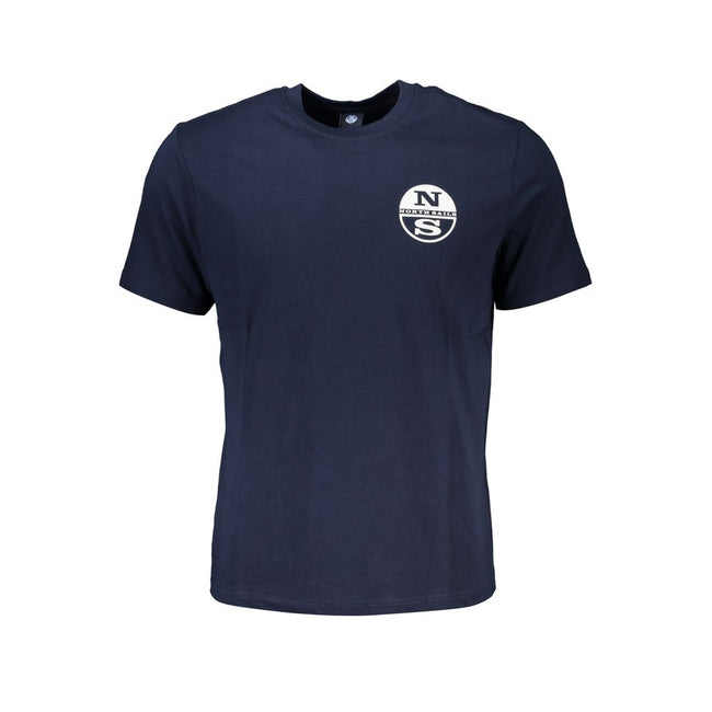 North Sails Blaues Baumwoll-T-Shirt für Herren