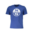 North Sails Blu Baumwoll-T-Shirt für Herren
