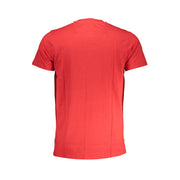 Cavalli Class Rosso Baumwoll-T-Shirt Herren kurzarm mit Logo und Rundhalsausschnitt