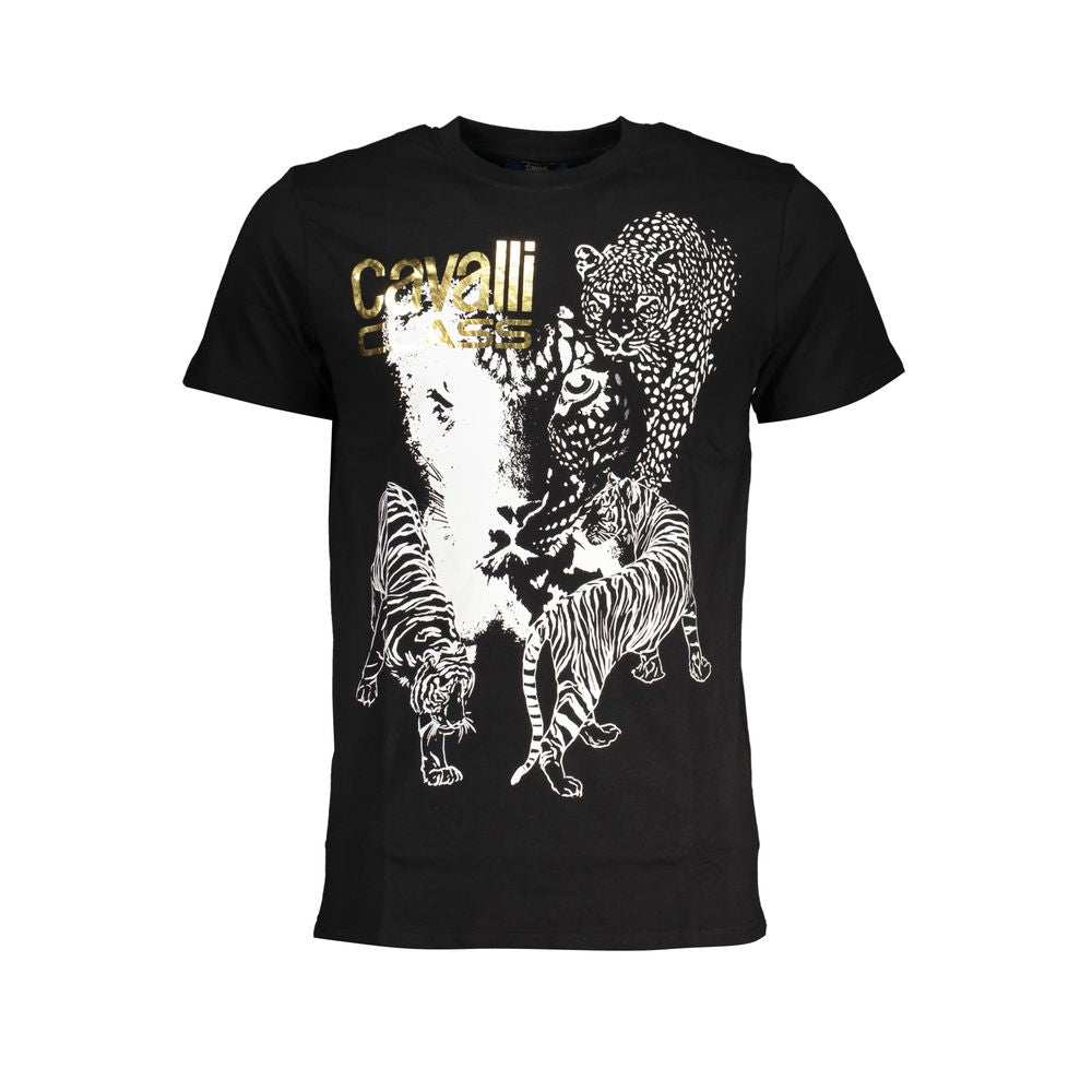Cavalli Class Men's Black Cotton T-Shirt
