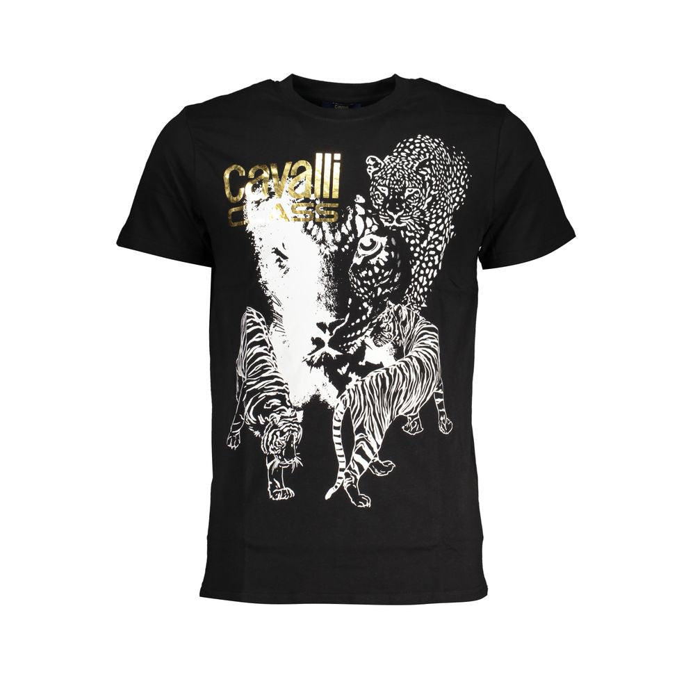 Cavalli Class Nero Baumwoll-T-Shirt für Herren
