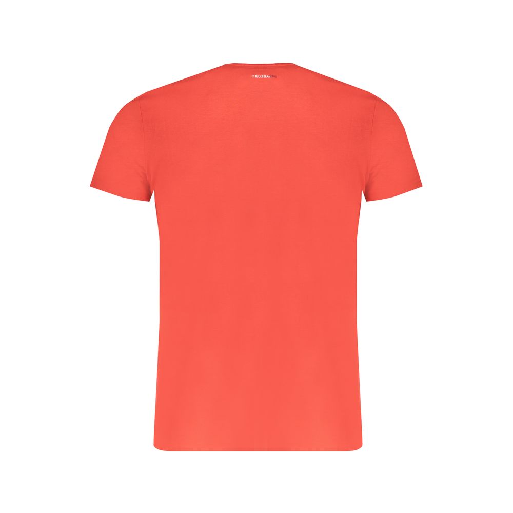 Trussardi Rotes Baumwoll-T-Shirt für Herren