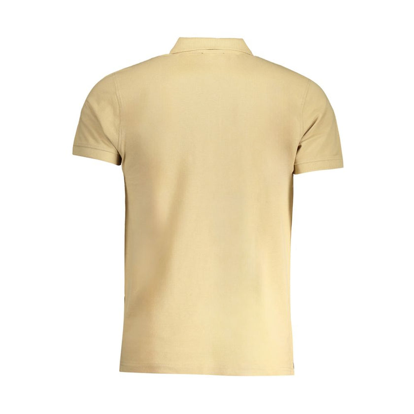 Cavalli Class Beigefarbenes Baumwoll-Poloshirt