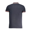 Cavalli Class Blaues Baumwoll-Poloshirt