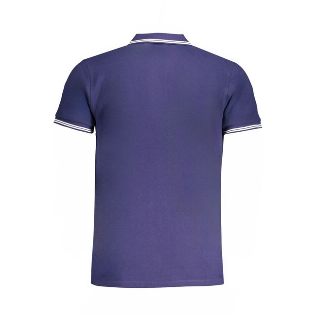 Cavalli Class Blaues Baumwoll-Poloshirt für Herren
