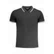 Cavalli Class Nero Baumwoll-Herrenpoloshirt