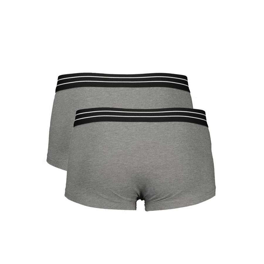 Cavalli Class Grigio Herren-Boxershorts aus Baumwolle