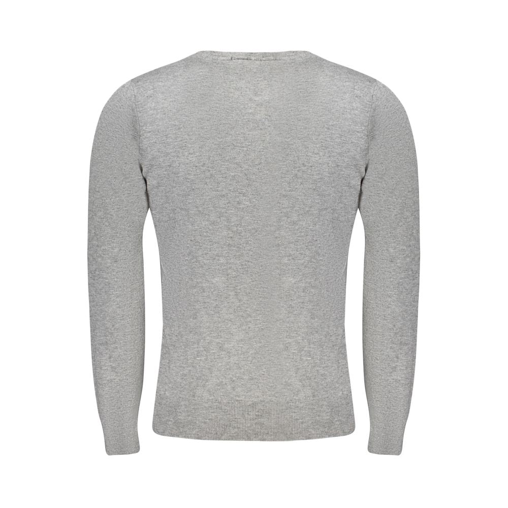 Cavalli Class Grey Viscose Men's Pullover