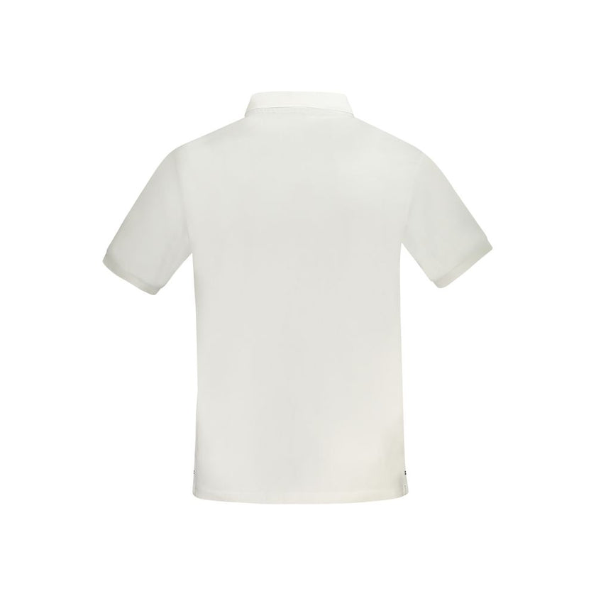 North Sails Bianco Baumwoll-Herrenpoloshirt