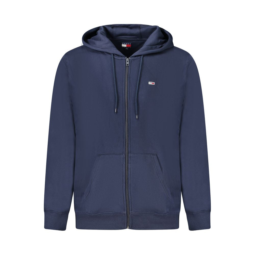 Tommy Hilfiger Men's Blue Cotton Hooded Sweatshirt